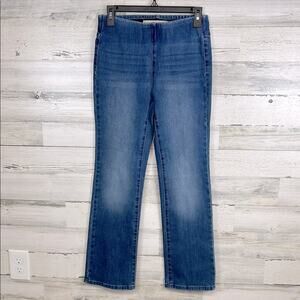 Soft Surroundings Supremely Soft Pull-On Bootcut Denim Elastic Waist Size XSP